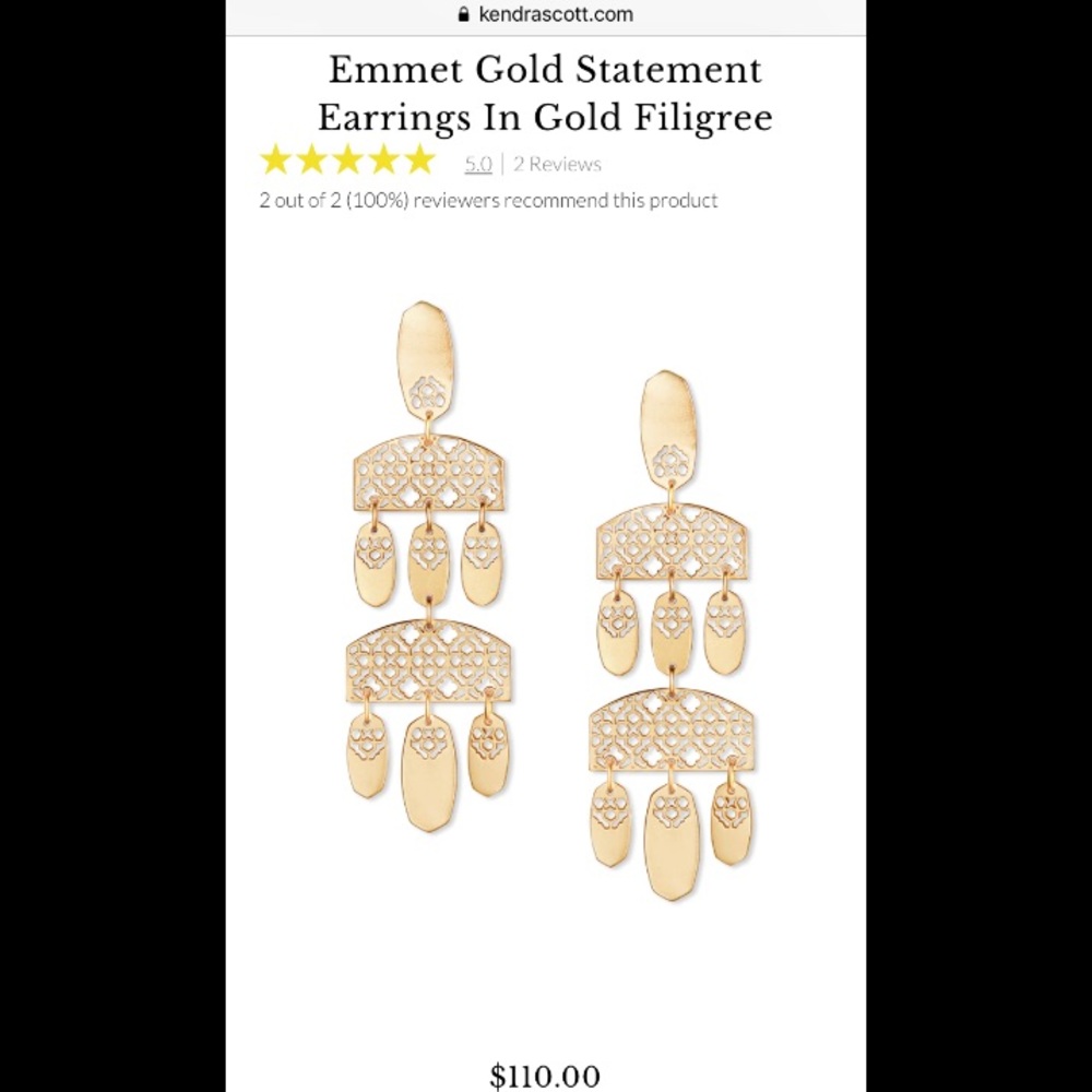 Kendra Scott Gold Emmet Statement Earrings